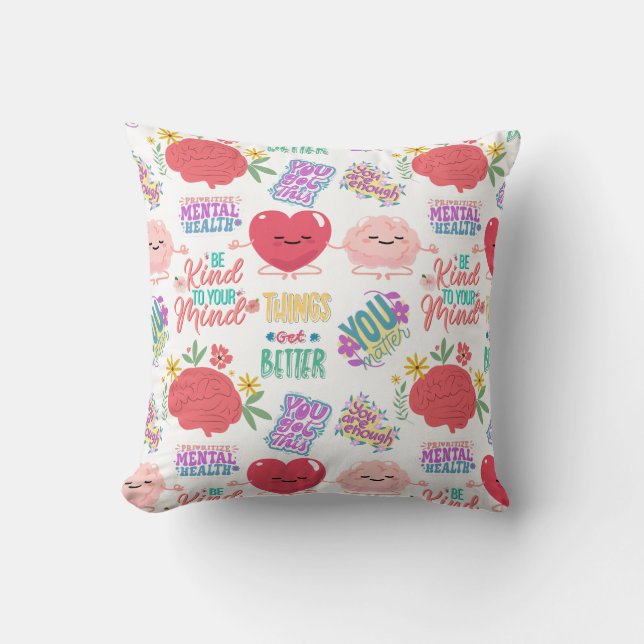 Motivierend psychische Gesundheit Kissen (Vorderseite)