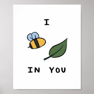 Motivierend Puns Beeleaf Poster