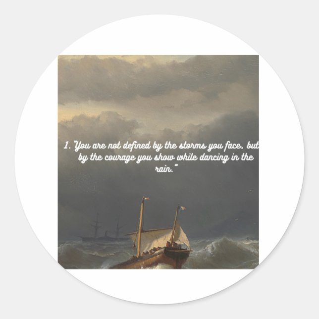 MOTIVIEREND QUOTEN RUNDER AUFKLEBER (Vorderseite)