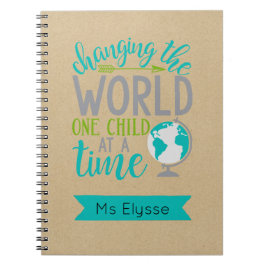 Motivierend Quotes Kraft-Notebook für Lehrer Notizblock