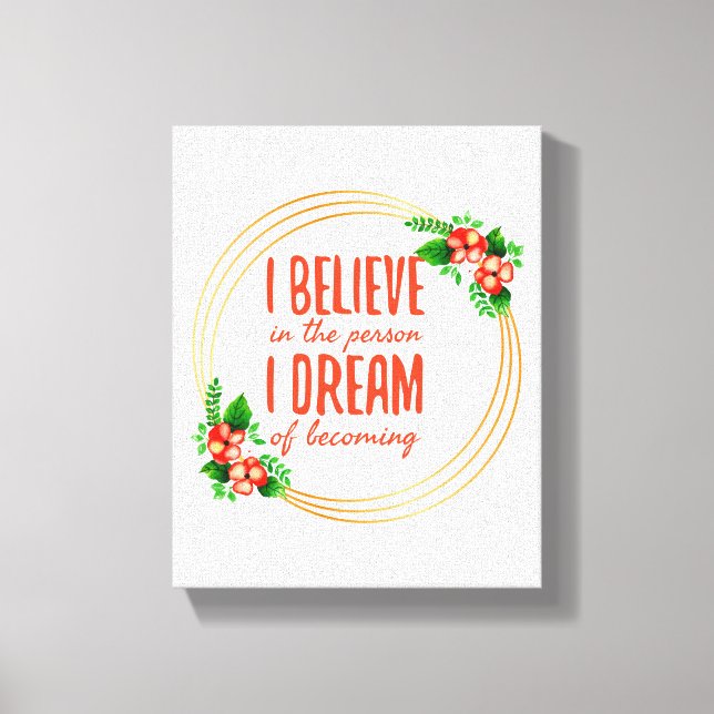 Motivierend Redewendungen für Erfolg und Lebenskam Leinwanddruck (Vorderseite)