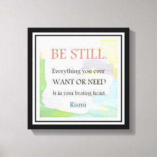 Motivierend Rumi Quote-Inspiration Leinwanddruck