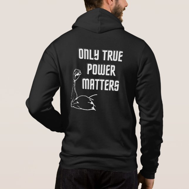 Motivierend Satz mit Muskelarm Hoodie (Rückseite)