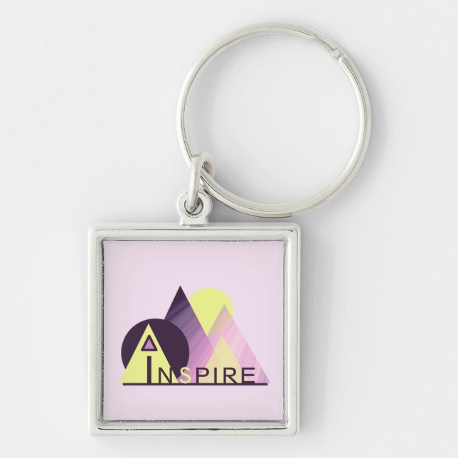 Motivierend Schlüsselkette "INSPIRIERT" Schlüsselanhänger (Vorne)