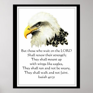 Motivierend Schrift Gewartet auf Lord Eagle Poster