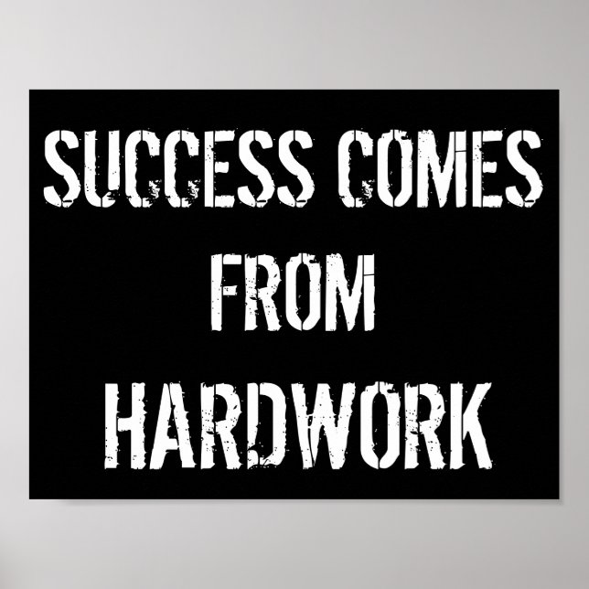 Motivierend Schwarz-Weiß-Poster Poster (Vorne)