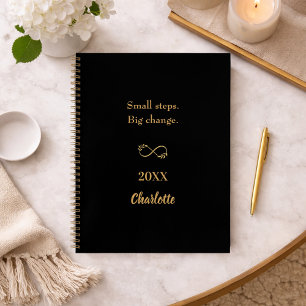 Motivierend Schwarzes Gold Notizbuch