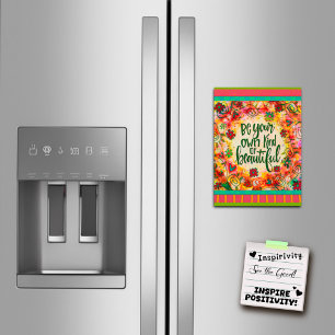 Motivierend sein, dass Sie eine wunderschöne flora Magnetkarte