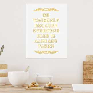 Motivierend sein Sie selbst Gold zu kaufen Foliendrucke