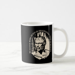 Motivierend Seneca-Zitat über Leben und Ameise; le Kaffeetasse