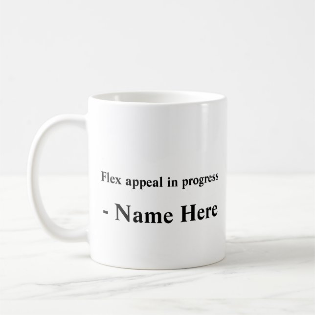 Motivierend Slogan, individuell angepasst typograf Kaffeetasse (Links)