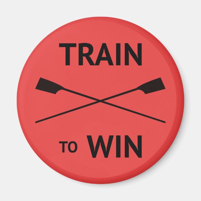 Motivierend sportliches Zitat Rot Rudern Magnet (Vorne)