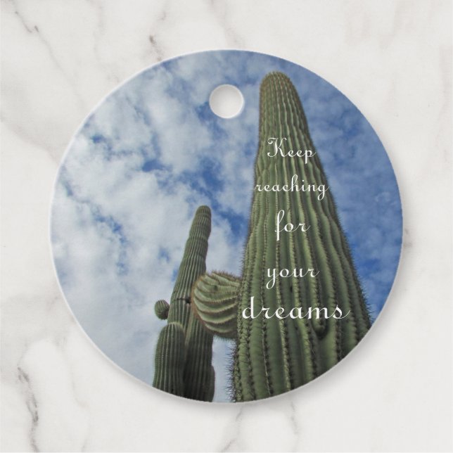 Motivierend Südwest-Saguaro-Kaktus Inspiration Geschenkanhänger (Vorderseite)