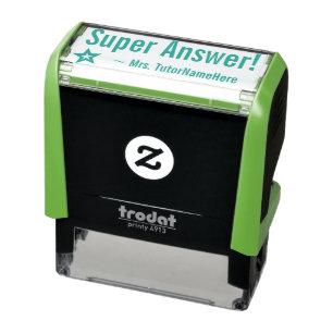 Motivierend "Super Answer!" Erzieherin Rubber Brie Permastempel