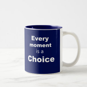 Motivierend Tasse - Blau - "Jeder Moment"