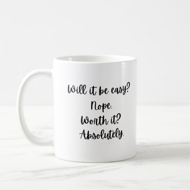 motivierend Tasse, Tasse, inspirierend Kaffeetasse (Links)