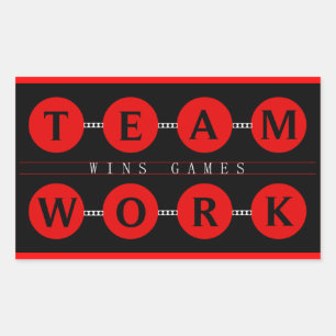 Motivierend TEAMWORK gewinnt Games Stickers