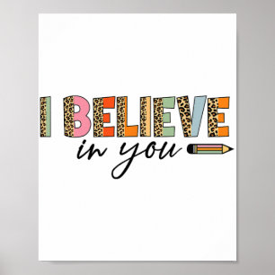 Motivierend Testen der Funny School Lehrer Kid Tes Poster