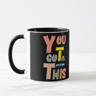 Motivierend Testtag Lehrer Student Sie Got Tasse