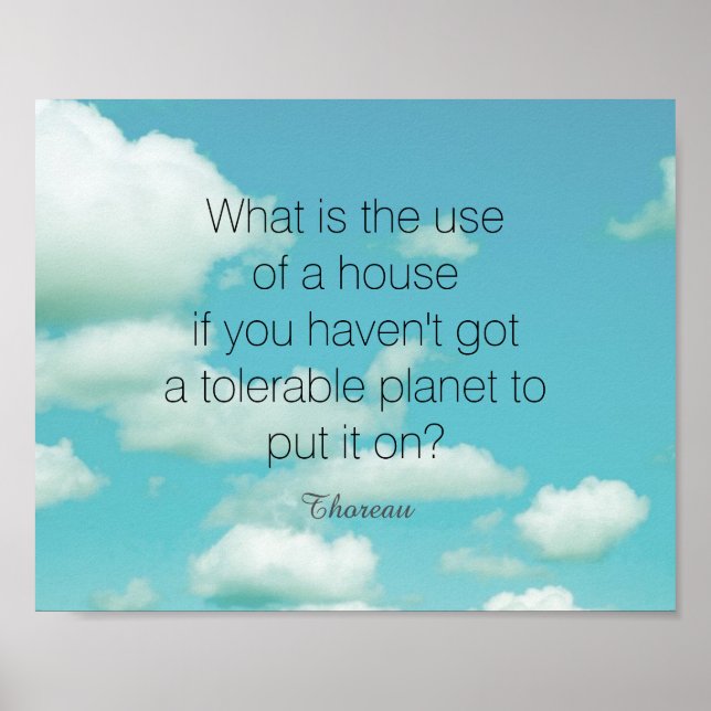 motivierend Thoreau-Literaturreferat zur Natur Poster (Vorne)