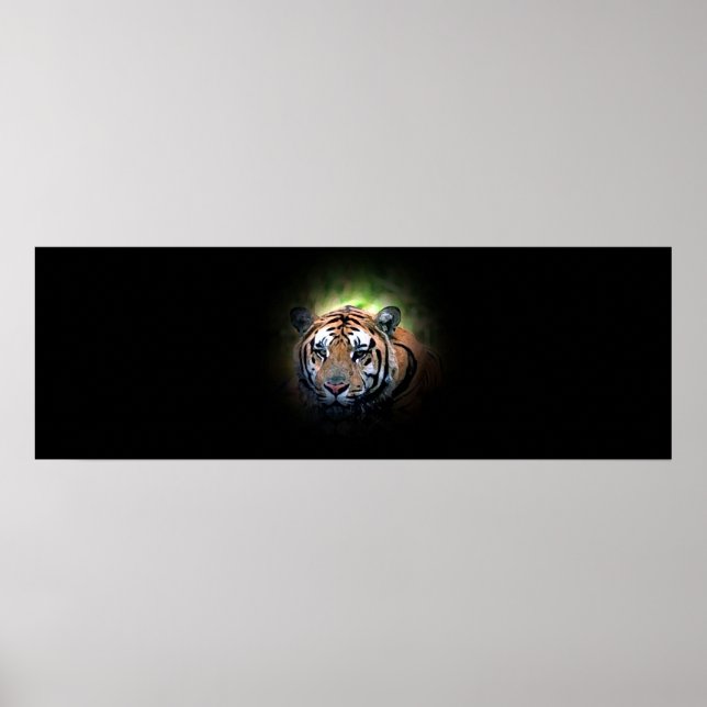 Motivierend Tiger Eyes Leadership Poster Print (Vorne)