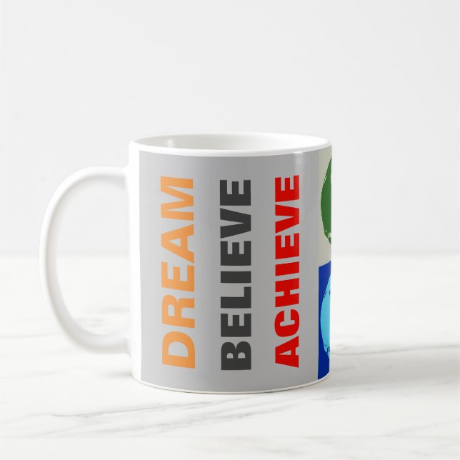 Motivierend Traum glauben Fußball erreichen Kaffeetasse (Links)