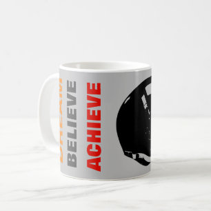 Motivierend Traum glauben Fußball erreichen Kaffeetasse