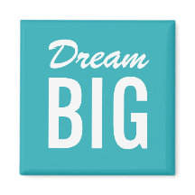 Motivierend türkisfarbener Minimalmagnet