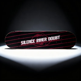 motivierend Typografie "Silence Inner Doubt" Skateboard