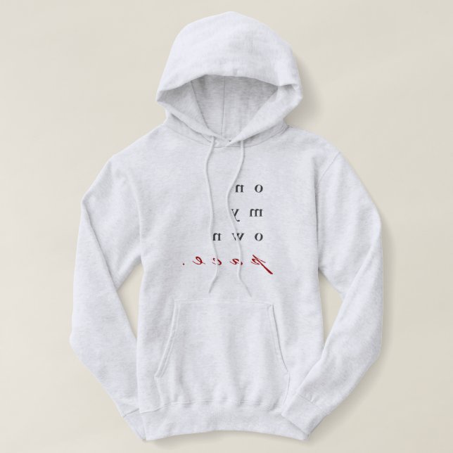 motivierend umgekehrte Typografie Hoodie (Design vorne)