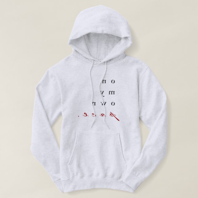 motivierend umgekehrte Typografie Hoodie (Design vorne)