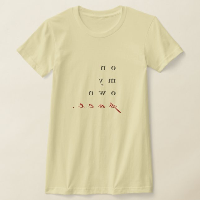 motivierend umgekehrte Typografie T-Shirt (Ablage )