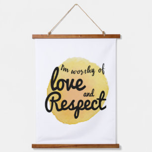 motivierend und inspirierende Lebensquoten Wandteppich Mit Holzrahmen