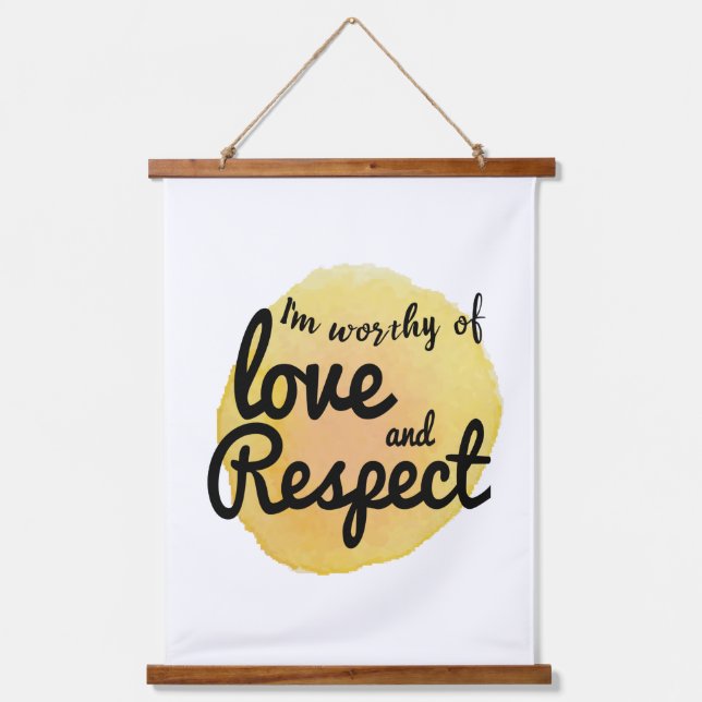 motivierend und inspirierende Lebensquoten Wandteppich Mit Holzrahmen (Vorderseite)