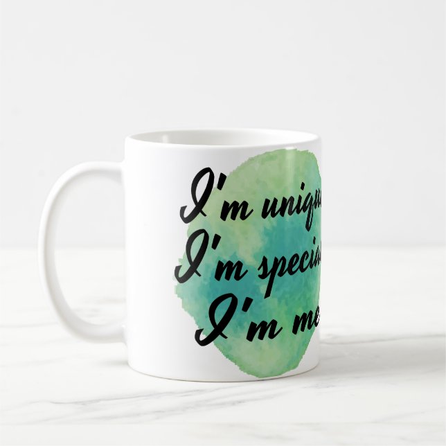 motivierend und inspirierende Selbstziffern Kaffeetasse (Links)