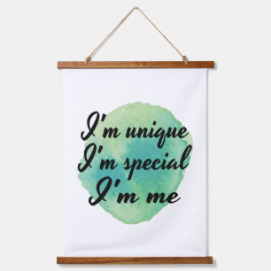 motivierend und inspirierende Selbstziffern Wandteppich Mit Holzrahmen