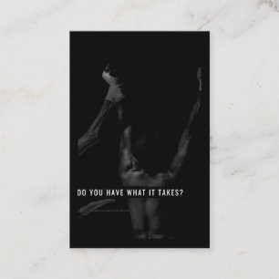 Motivierend und inspirierende Trainerkarte schwarz Visitenkarte