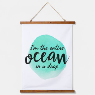 motivierend und inspirierende Zitate am Morgen Wandteppich Mit Holzrahmen