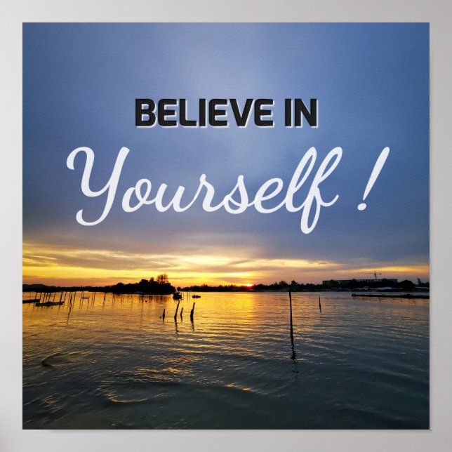 Motivierend und inspirierendes Zitat Poster (Vorne)