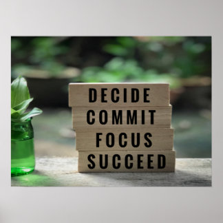 Motivierend und inspirierendes Zitat Poster