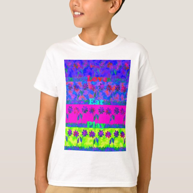 Motivierend und lebendige Kunst, Liebe & Spiel T-Shirt (Vorderseite)