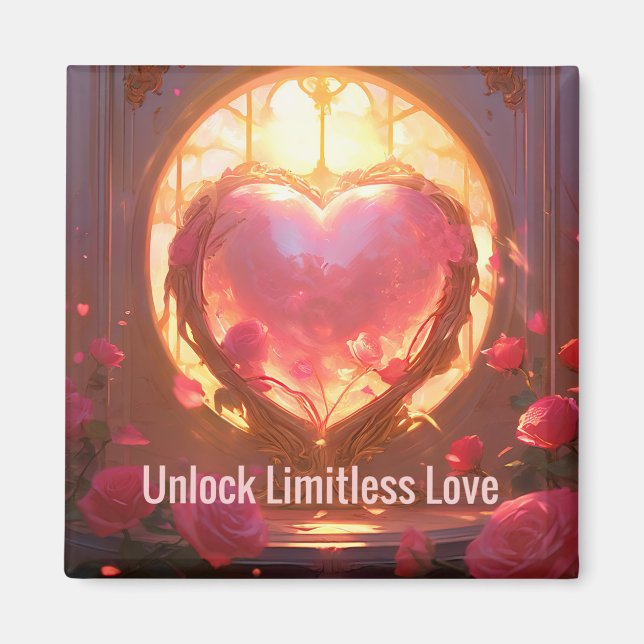 Motivierend Unlock Limitless Liebe Positive Magnet (Vorne)