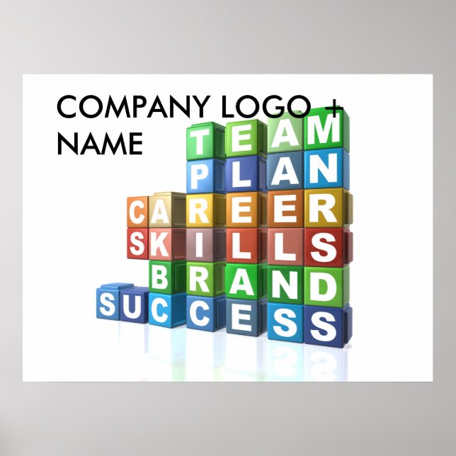 Motivierend Unternehmenswortformel Poster (Vorne)