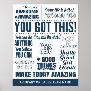 Motivierend Vertriebsteam Poster