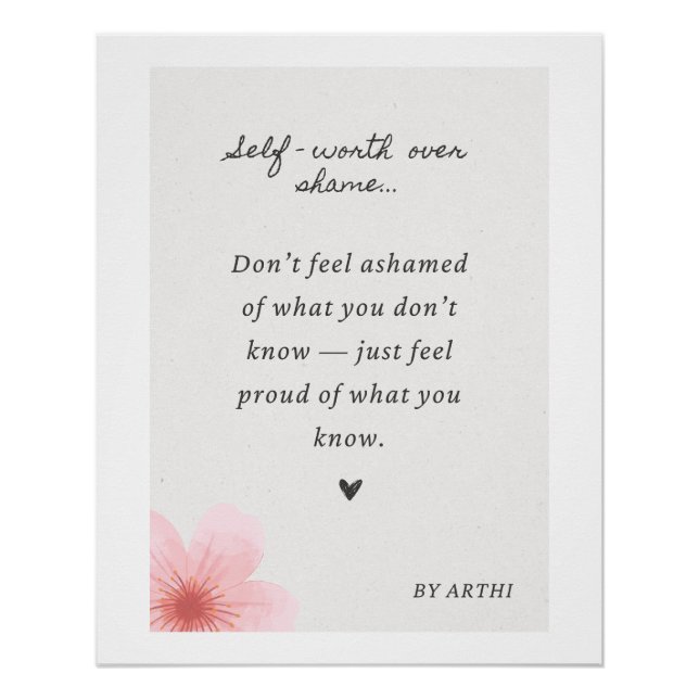 Motivierend Wanddekoration Poster (Vorderseite)