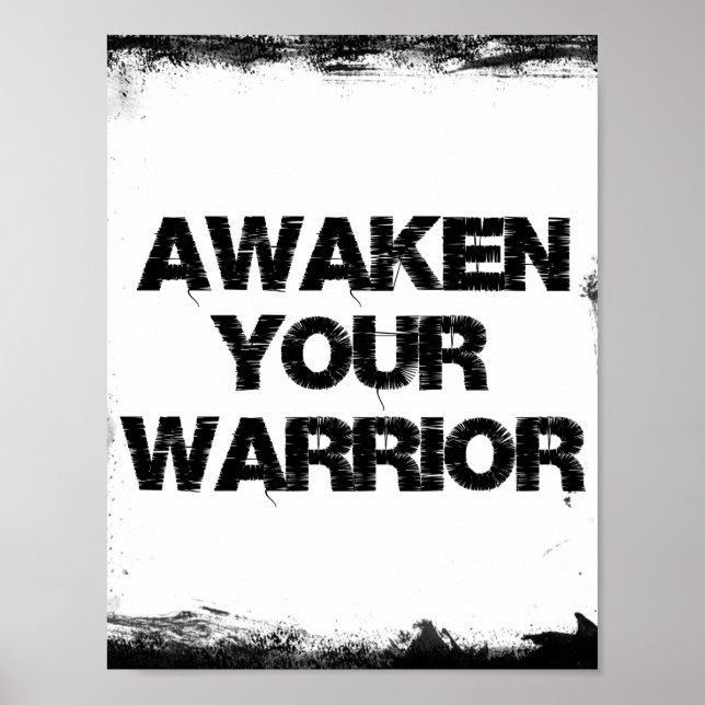 Motivierend Warrior Poster (Vorne)