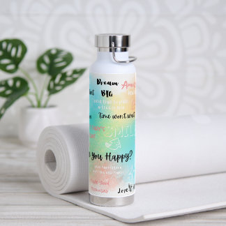Motivierend Wasserflasche Spaß Inspiration Trinkflasche