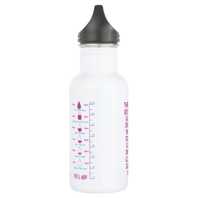 Motivierend Wasserschlepper - zweckgebundenes Hydr Edelstahlflasche (Links)