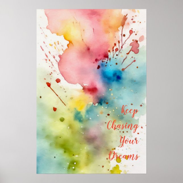 Motivierend Watercolor Wall Art Poster 11 (Vorne)