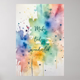 Motivierend Watercolor Wall Art Poster 12
